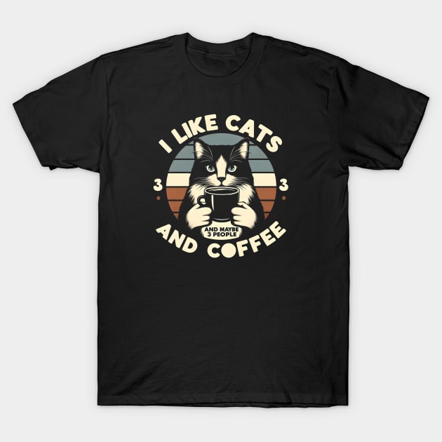 I like cats and coffee T-Shirt by Rizstor